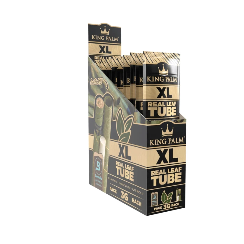 King Palm King XL Natural Tube – Palmblatt Blunt, 1 Stück