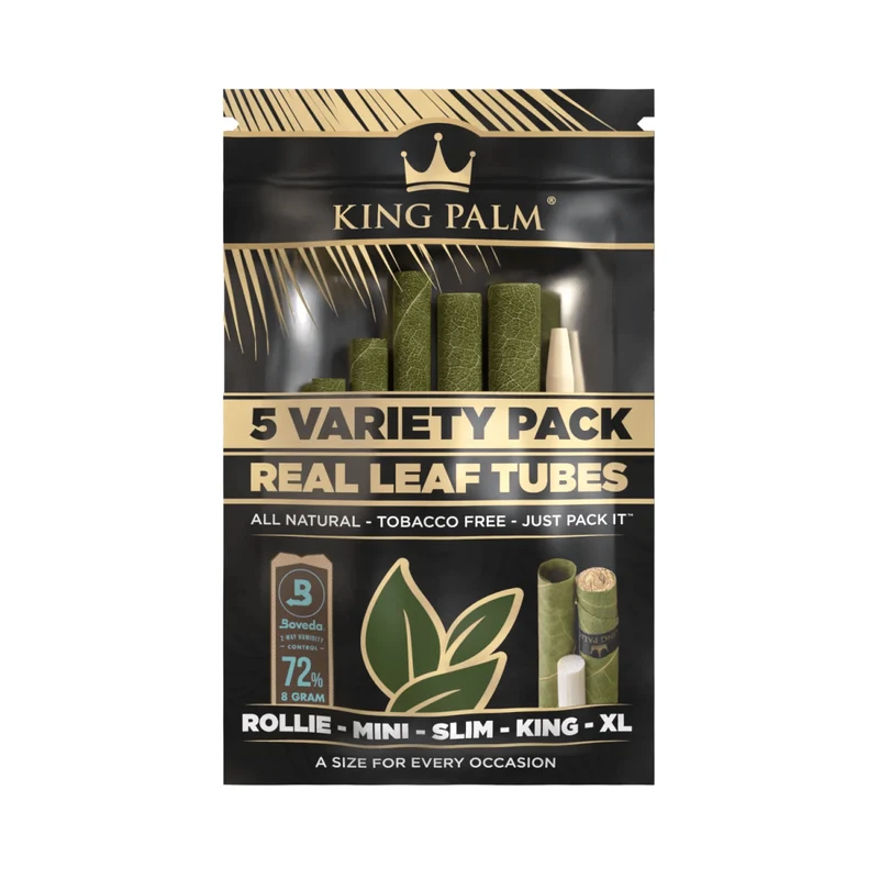 King Palm Variety Pack Natural – Palmblatt Blunts, 5er-Pack