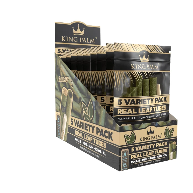 King Palm Variety Pack Natural – Palmblatt Blunts, 5er-Pack