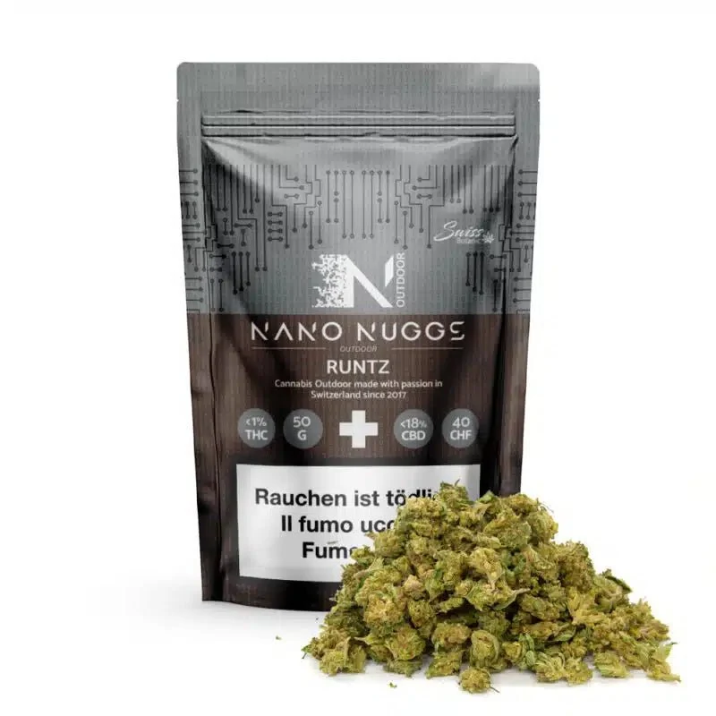 Swiss Botanic Nano Nuggs Runtz – Outdoor CBD Blüten 50 g