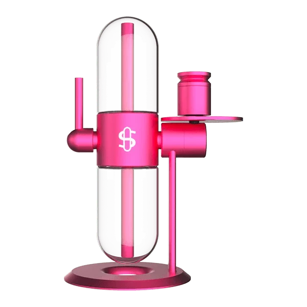 Stündenglass Gravity Infuser – Pink 360° Glas-Wasserpfeife