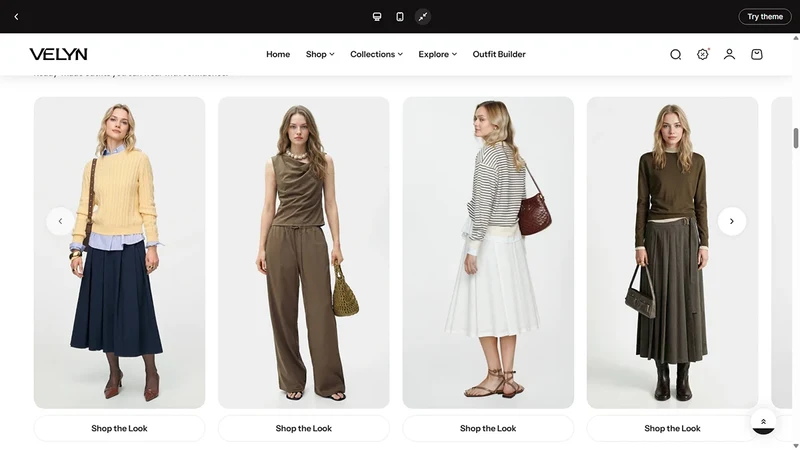 Purity Theme – Velyn | Fashion Preset with Outfit Builder