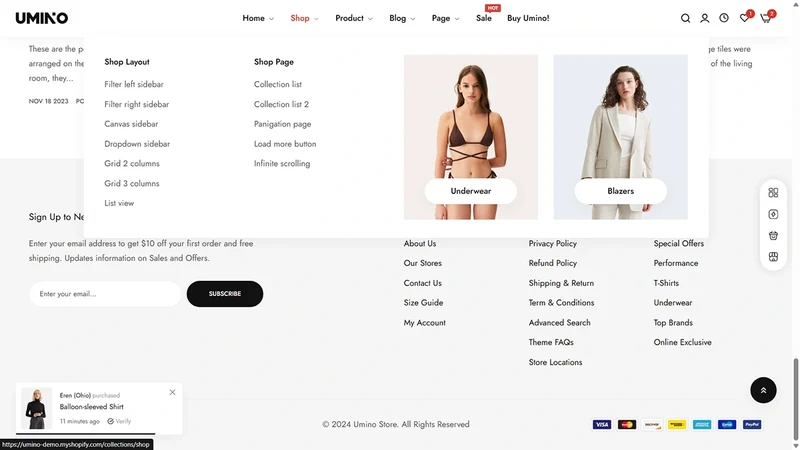 Umino Theme – Simple Modern | Contemporary Fashion