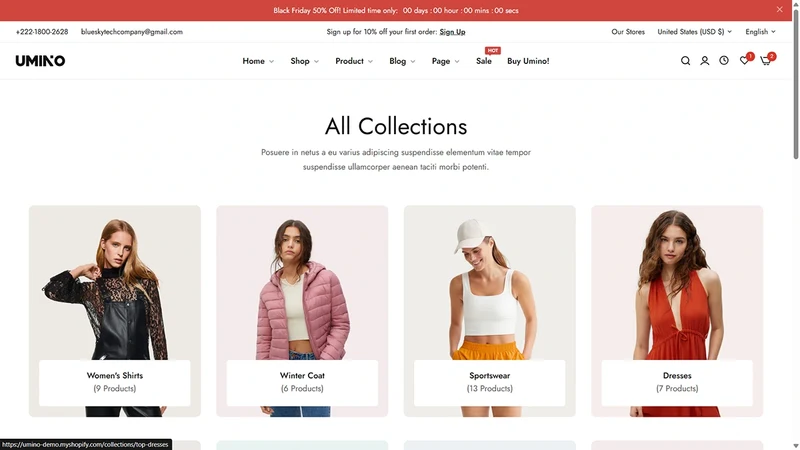 Umino Theme – Simple Modern | Contemporary Fashion