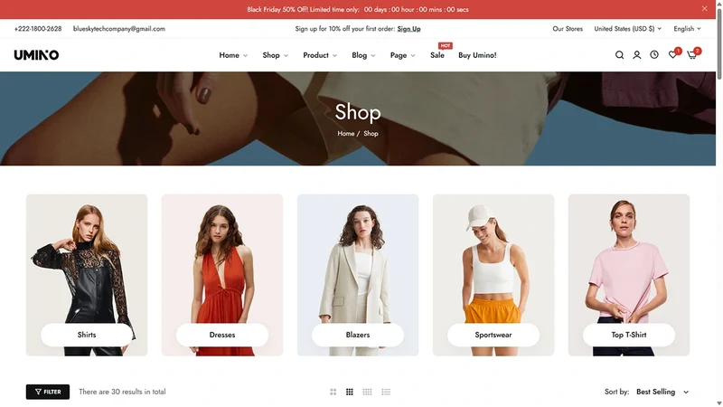 Umino Theme – Simple Modern | Contemporary Fashion