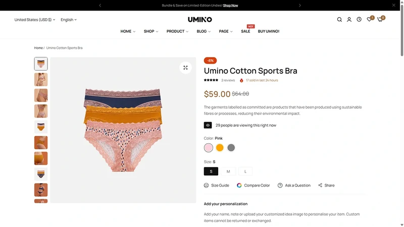 Umino Theme – Underwear | Lingerie & Innerwear