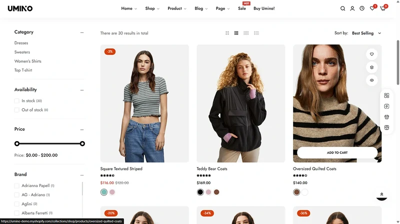 Umino Theme – Fashion Elegance & Online Store Template