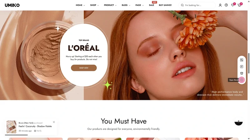 Umino Theme – Cosmetics | Beauty & Skincare