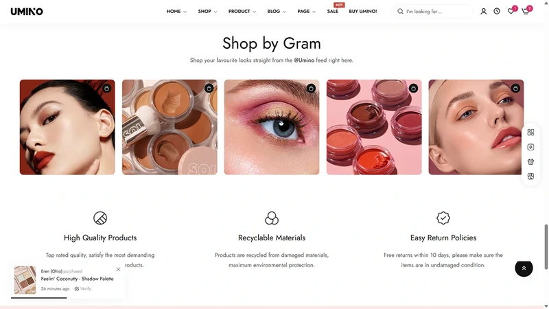 Umino Theme – Cosmetics | Beauty & Skincare