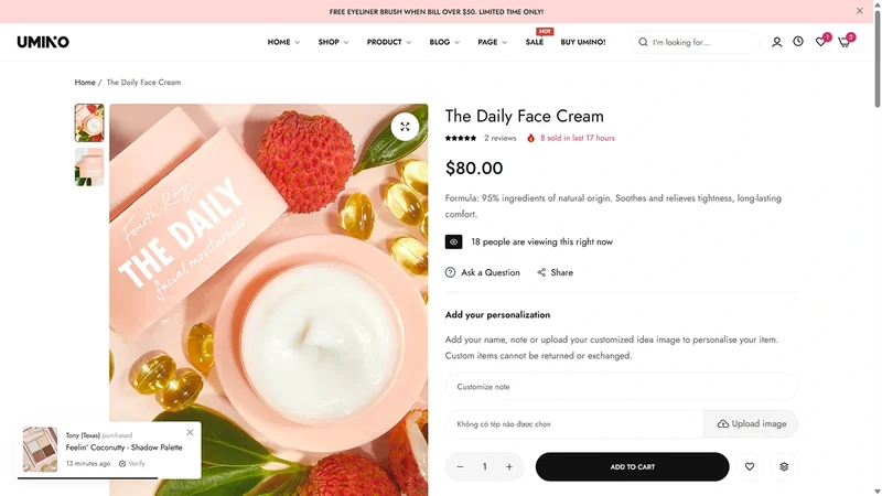 Umino Theme – Cosmetics | Beauty & Skincare