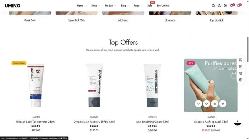 Umino Theme – Skincare | Health & Skincare Products
