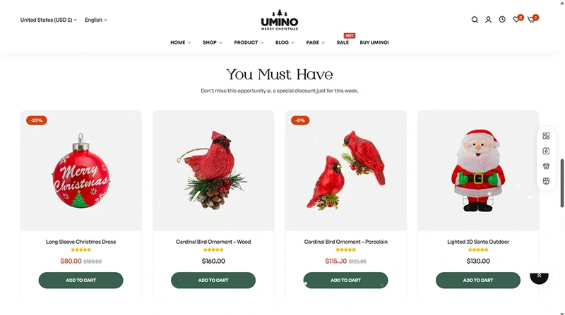 Umino Theme – Christmas | Home & Seasonal Decor