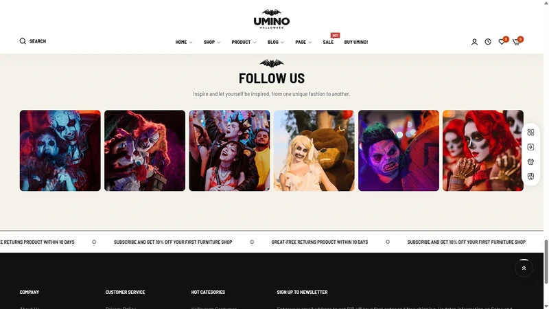 Umino Theme – Halloween | Seasonal Decor & Costumes