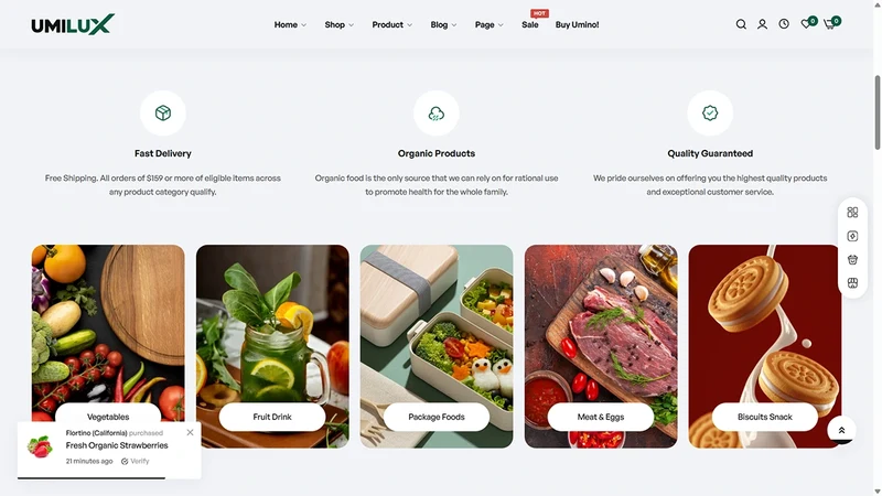 Umino Theme – Organic Foods | Organic Food & Drinks