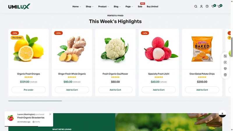 Umino Theme – Organic Foods | Organic Food & Drinks