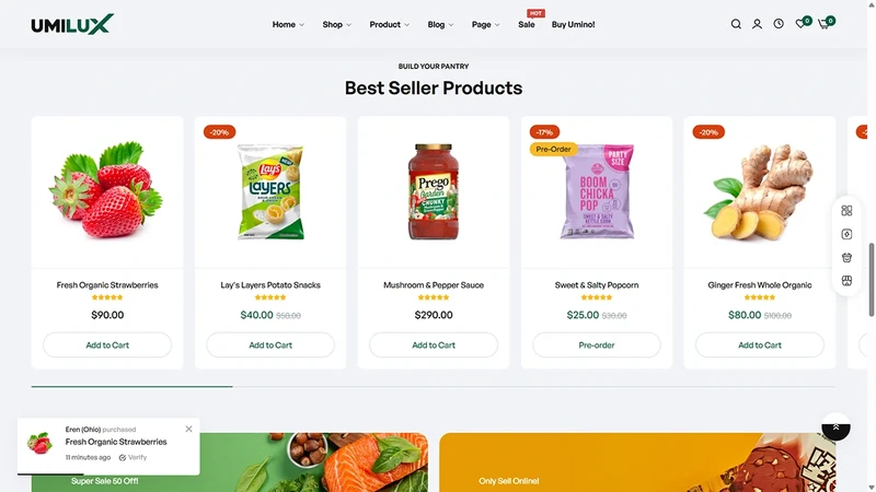 Umino Theme – Organic Foods | Organic Food & Drinks