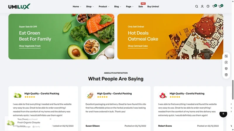 Umino Theme – Organic Foods | Organic Food & Drinks