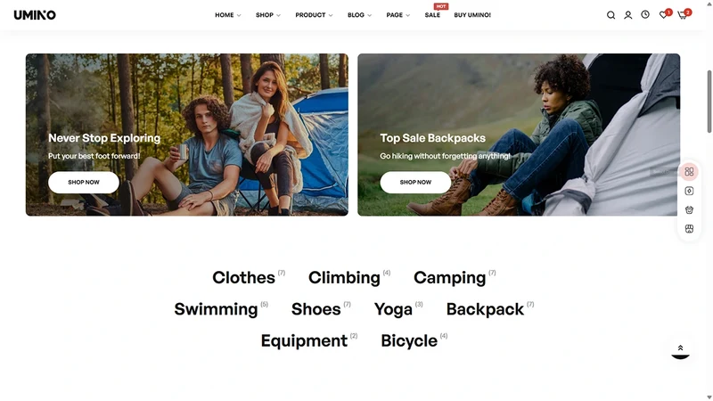Umino Theme – Adventure Gear | Outdoor & Camping