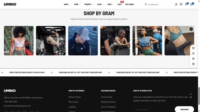 Umino Theme – Gym Fitness | Sports & Activewear