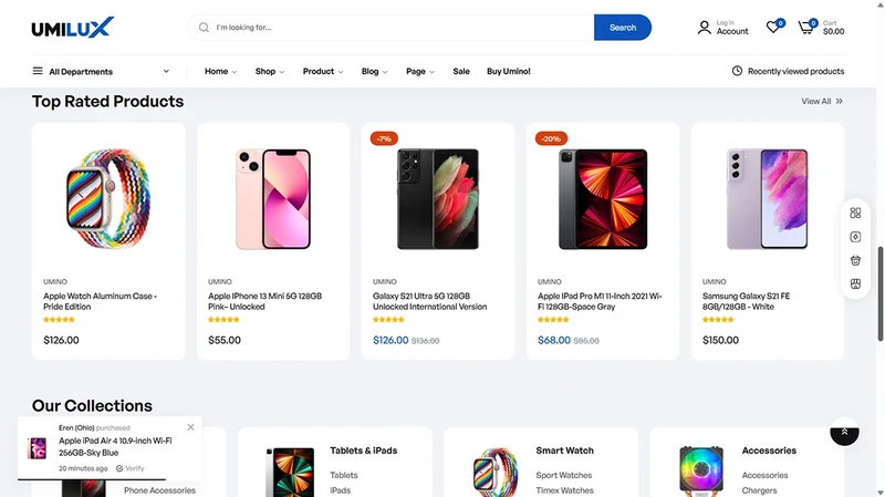 Umino Theme – Mega Store | Multi-category Supermarket