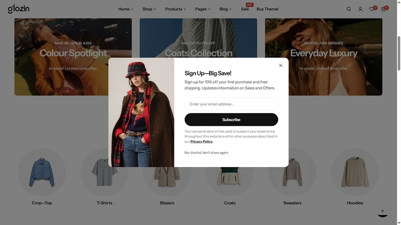 Glozin theme – Chic Boutique | Fashion & Apparel