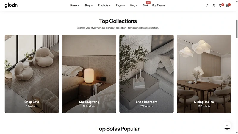 Glozin theme – Urban Living | Furniture & Home Living