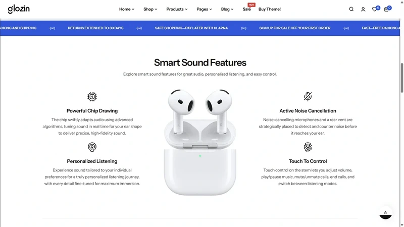 Glozin theme – Single Product | Single Product & Brand Focus