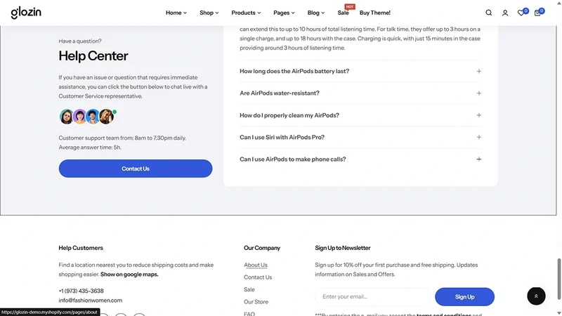 Glozin theme – Single Product | Single Product & Brand Focus
