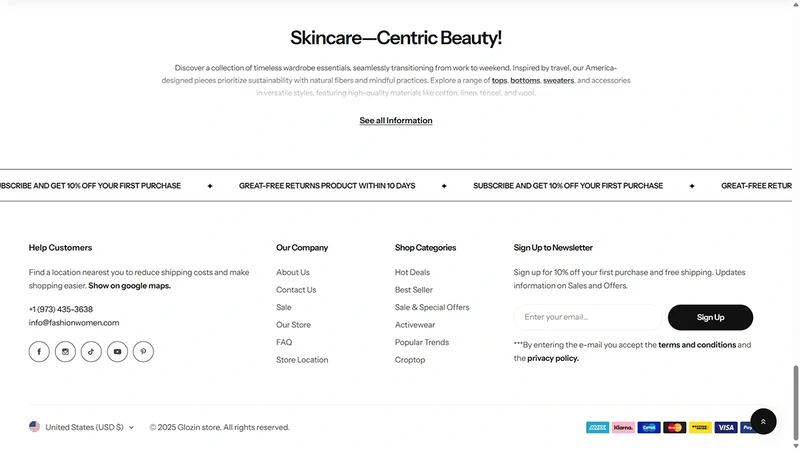 Glozin theme – Cosmetic | Beauty & Wellness