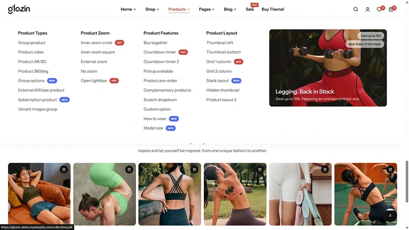 Glozin theme – Activewear | Sports & Lifestyle