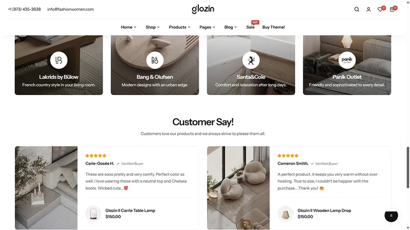 Glozin theme – Home Decor | Furniture & Home Living