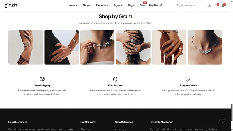Glozin theme – Jewelry | Accessories & Adornments