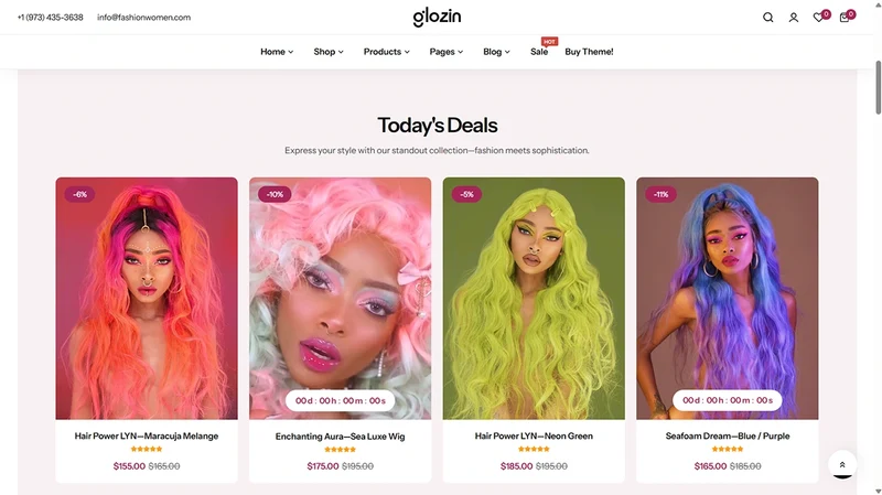 Glozin theme – Wigs | Beauty & Hair Extensions