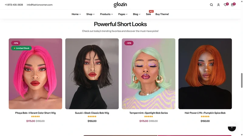 Glozin theme – Wigs | Beauty & Hair Extensions