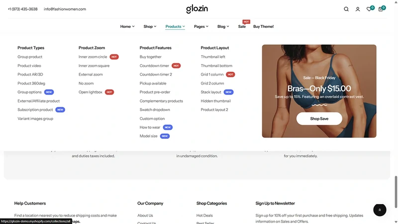 Glozin theme – Underwear | Lingerie & Intimate Wear