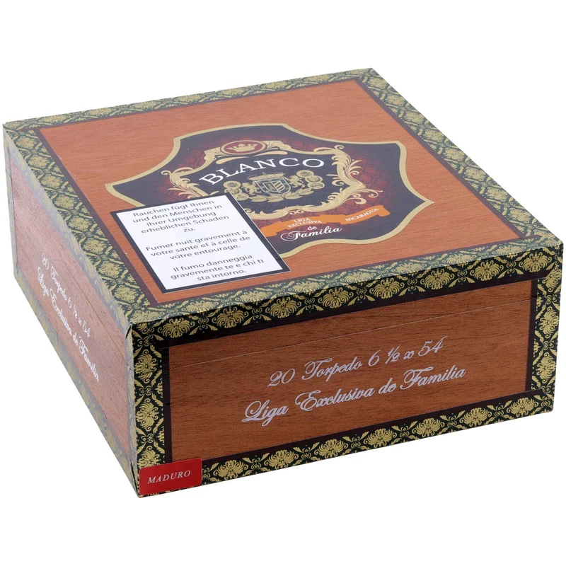 Blanco Liga Exclusiva de Familia Broadleaf Maduro Torpedo