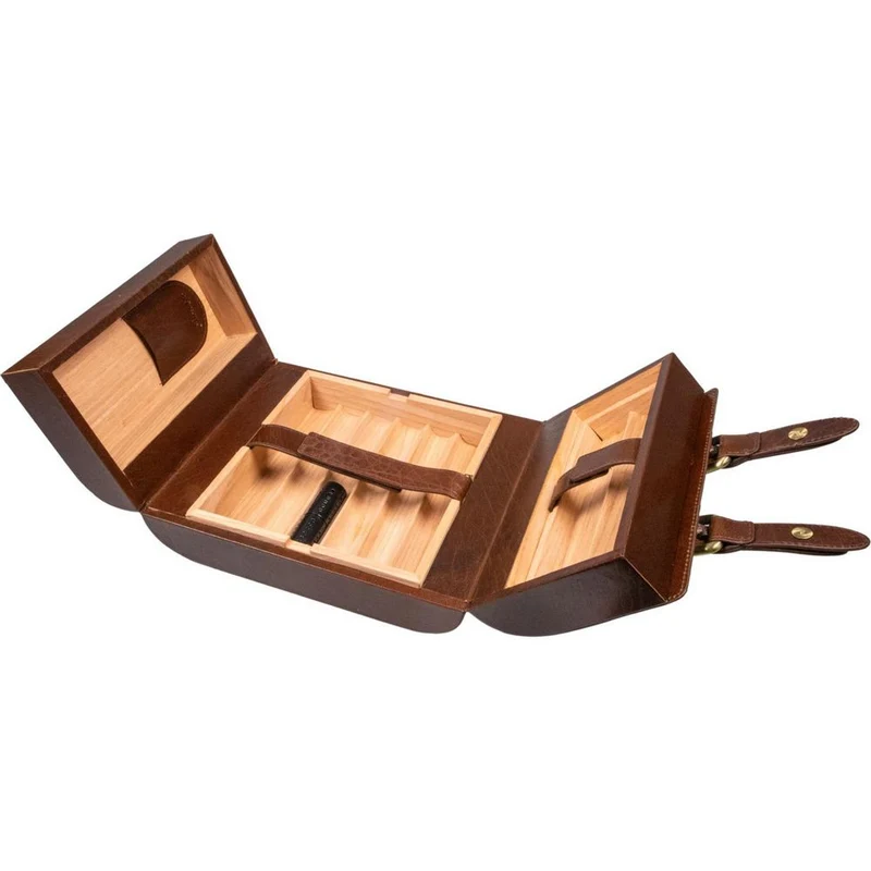 Passatore Humidor Buffalo Leather Brown Foldable - EKSKLUSIV !