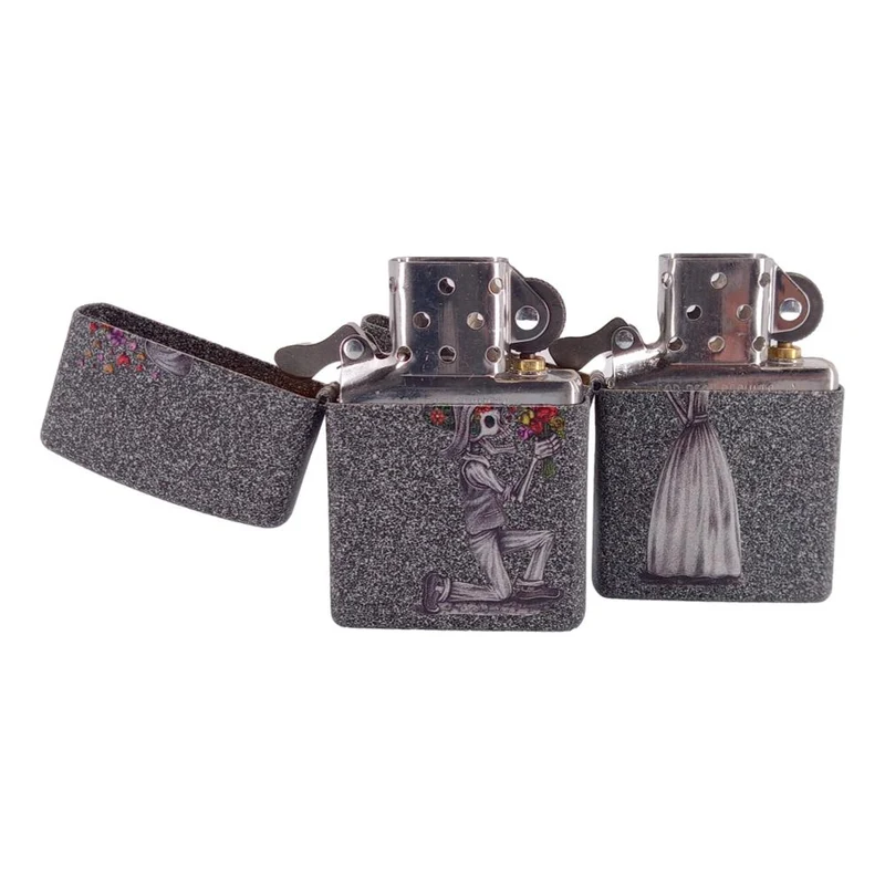 Zippo Day of Dead Skulls Set - 2 Lighter Sæt