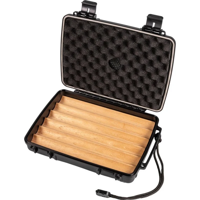 Passatore Cigar Case Acrylic Black for 6 Cigars