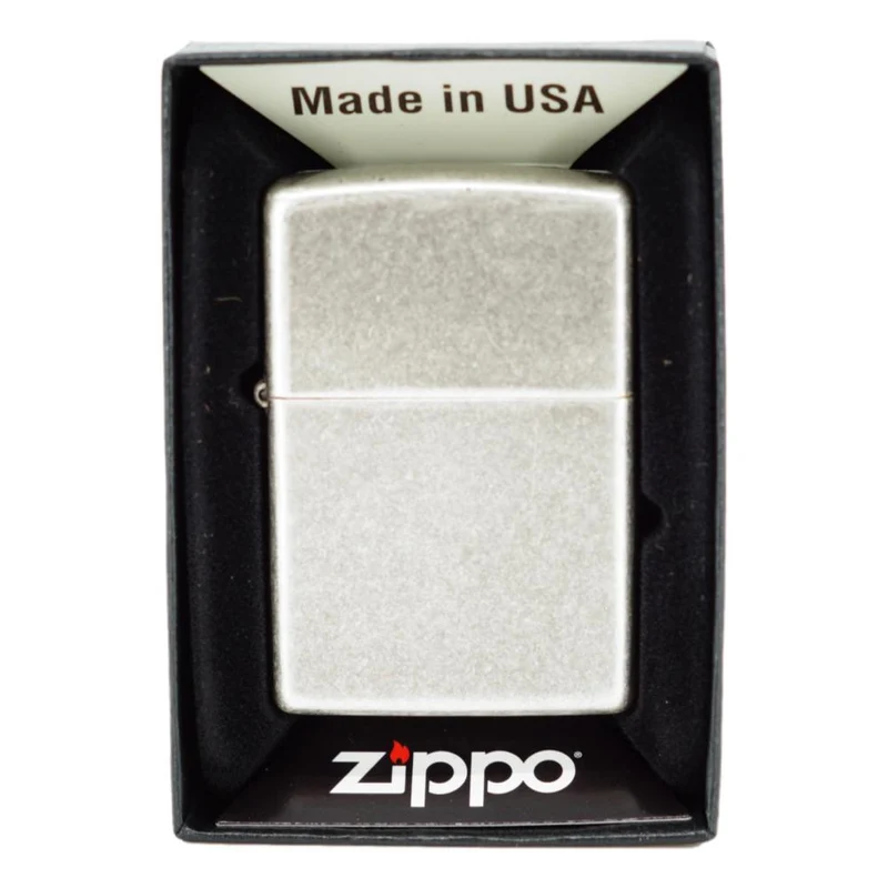 Original Zippo Lighter Antique Silver