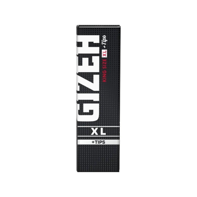 GIZEH KingSize XL +Tips - Black (26 x 34Stk)
