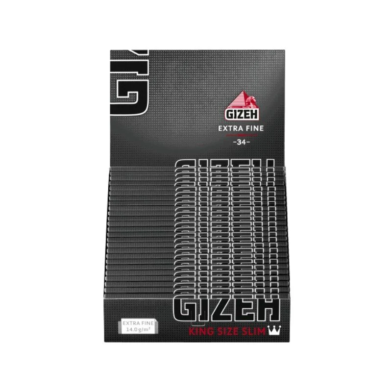GIZEH KingSize Slim - Black (25 x 34Stk)