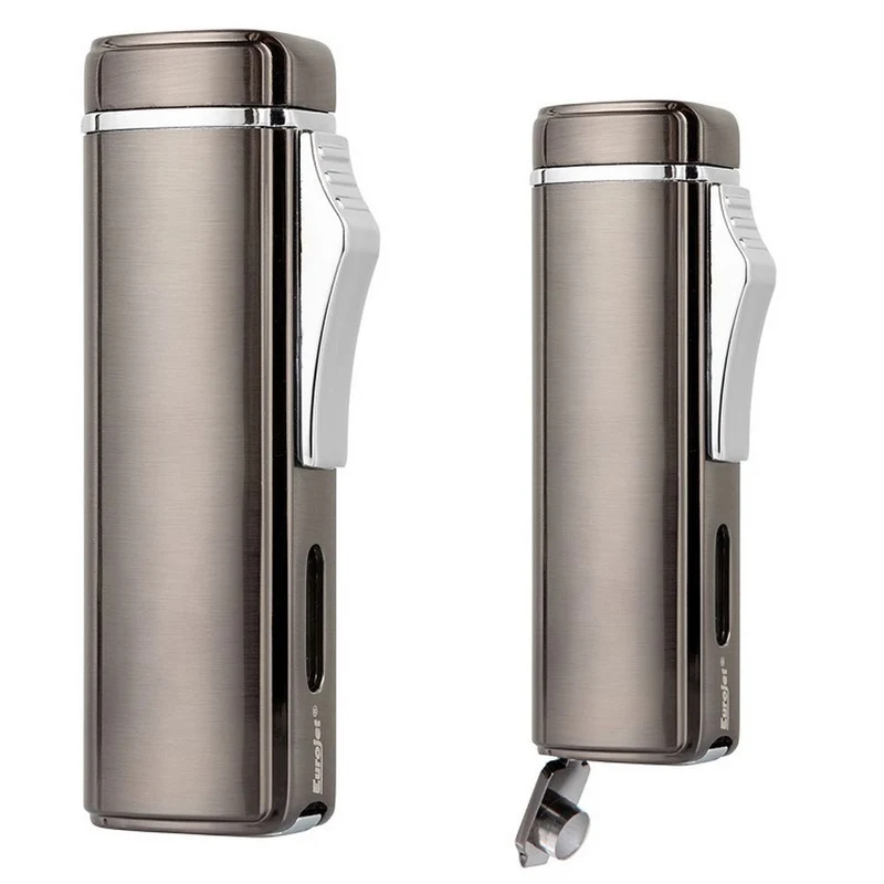 Eurojet Cigar 3X Jet Lighter med Puncher - Dark Gunmetal