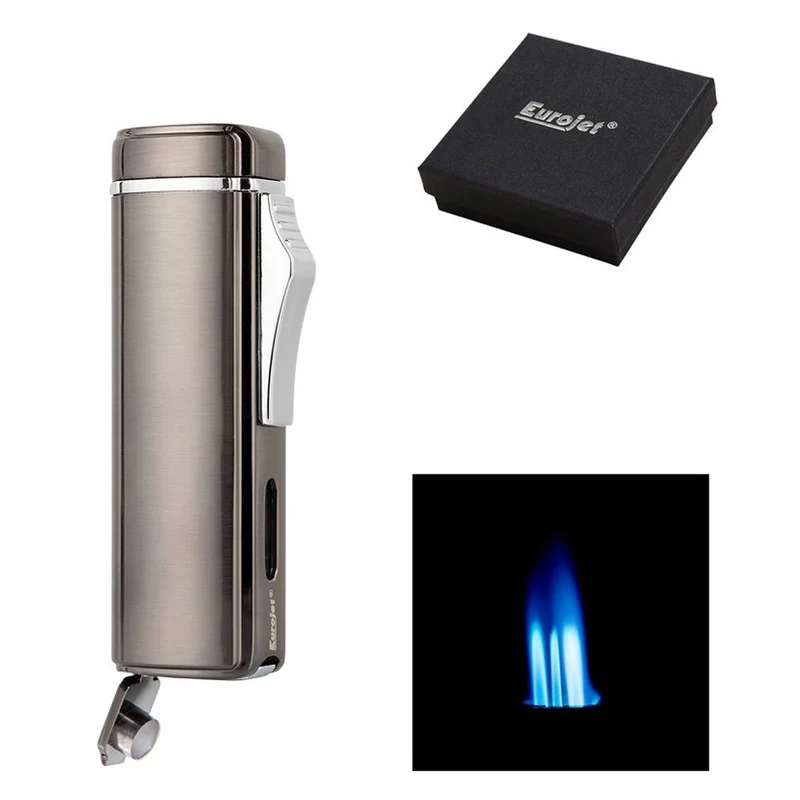 Eurojet Cigar 3X Jet Lighter med Puncher - Dark Gunmetal