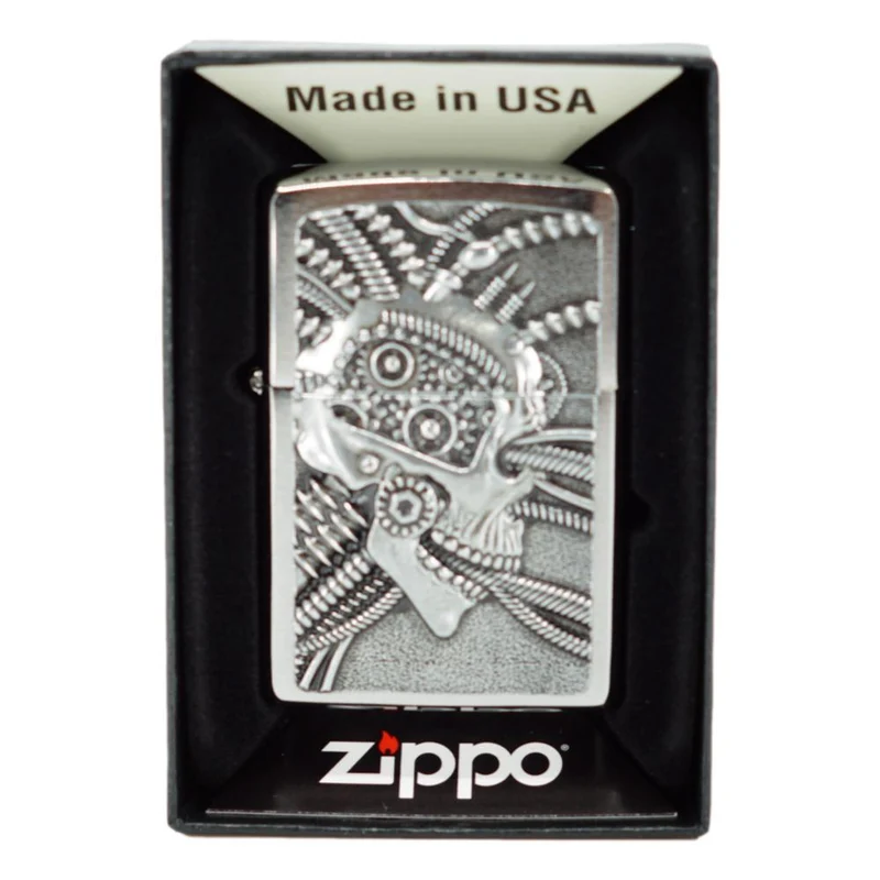Zippo Lighter Cyperpunk Skull