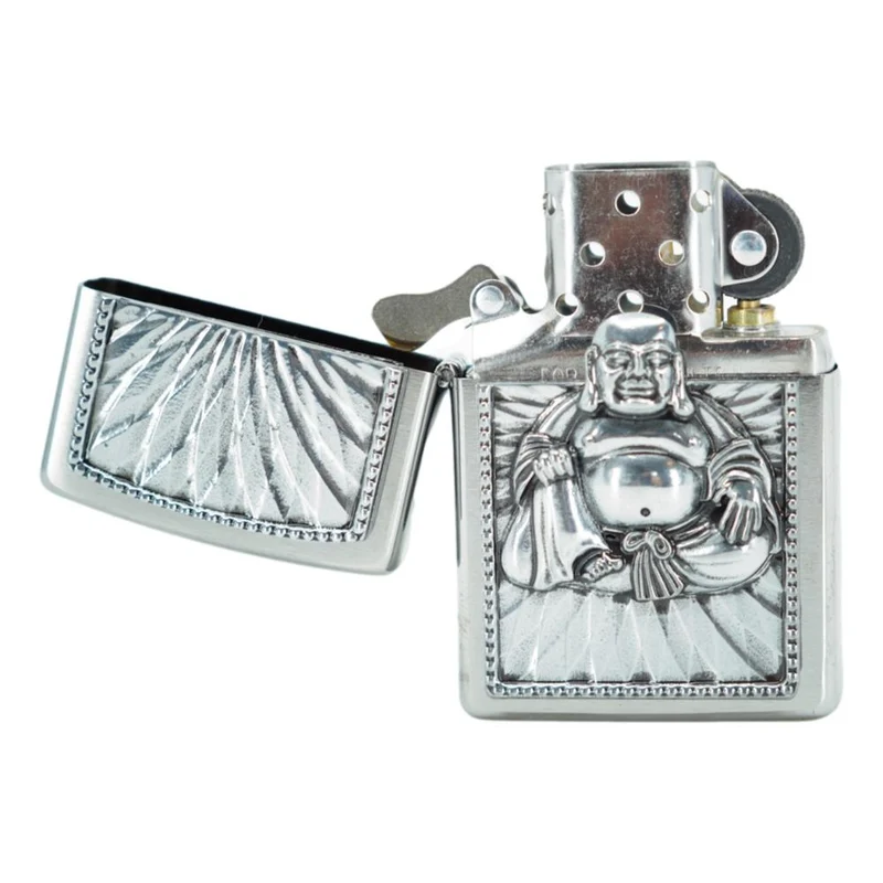 Zippo Lighter Dekoreret med Buddah Motiv