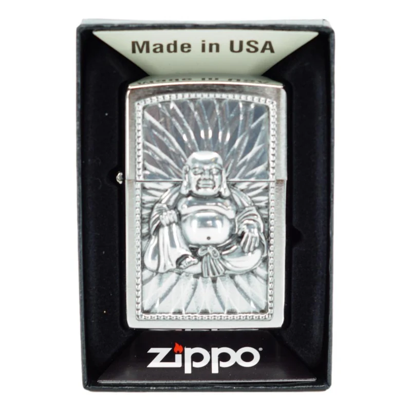 Zippo Lighter Dekoreret med Buddah Motiv