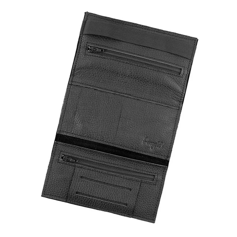 Angelo Tri-Fold Læder Tobakspung - Sort