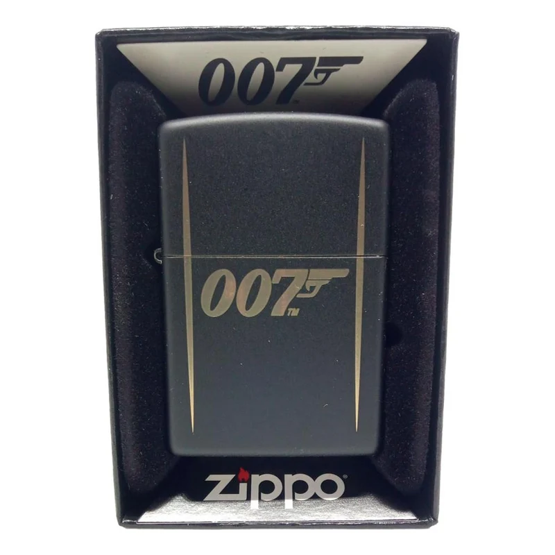 Zippo Lighter James Bond 007 - Sort Guld