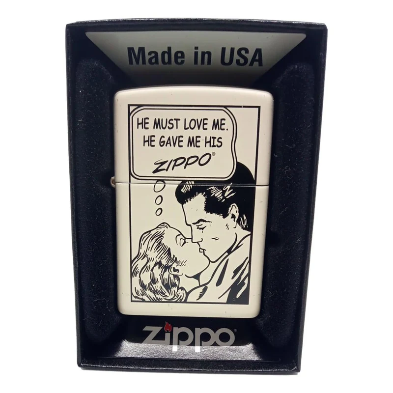 Zippo Lighter Comic - He must love me. He gave me his ZIPPO